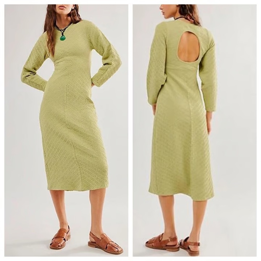 Free People Gabby Seamless Knit MIDI Dress size M/L